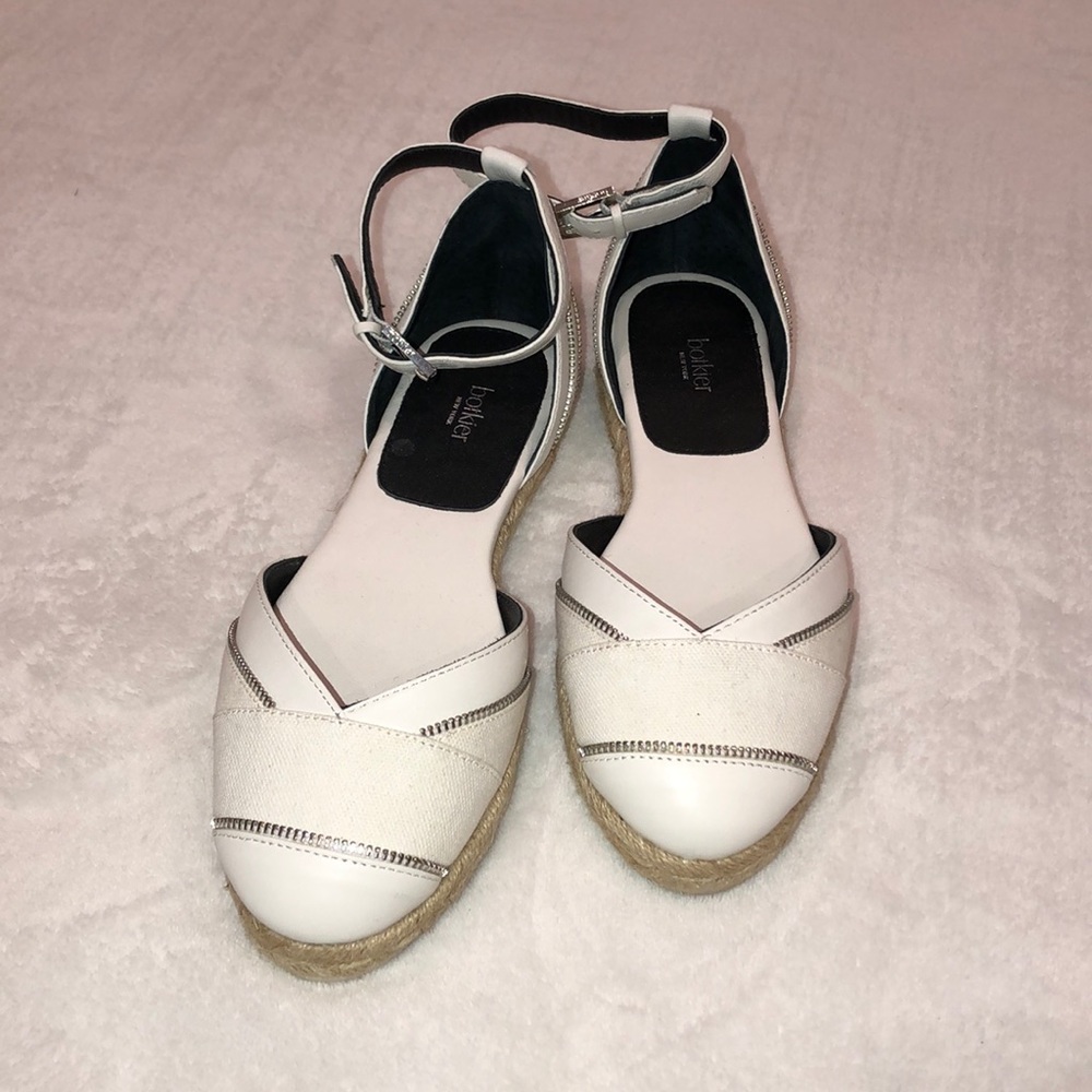 Botkier White Espadrille Ankle-Strap Flat - Picture 4 of 4